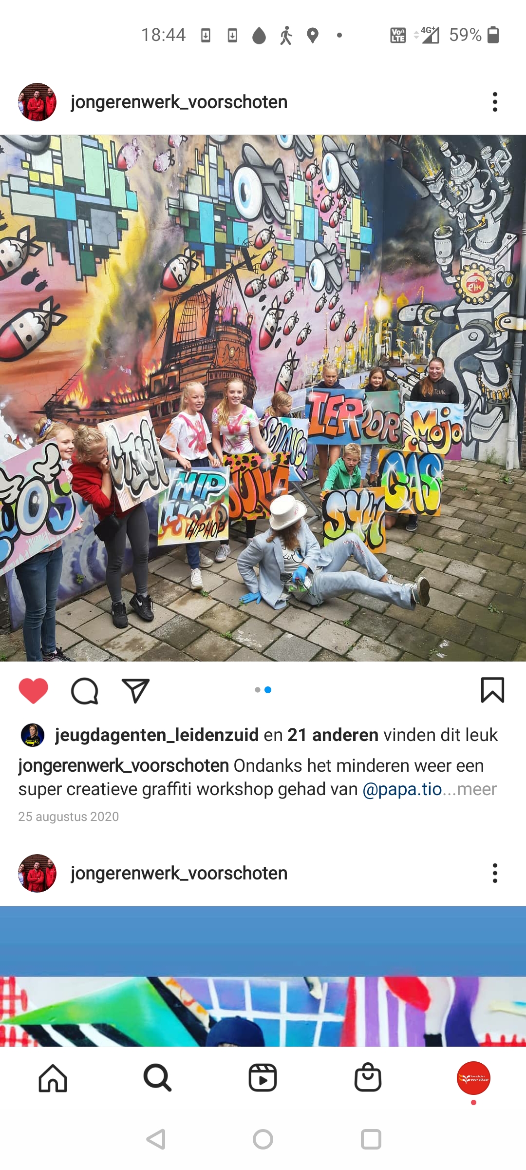 Instagrampagina Jongerenwerk